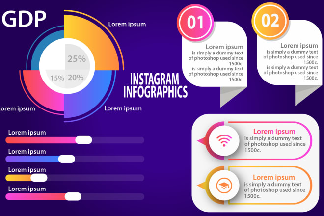 I will made dazzling instagram infographics