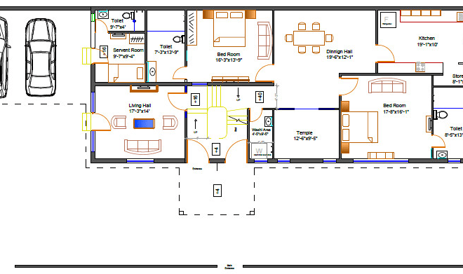 I will make 2d floor plan, elevation and design in autocad