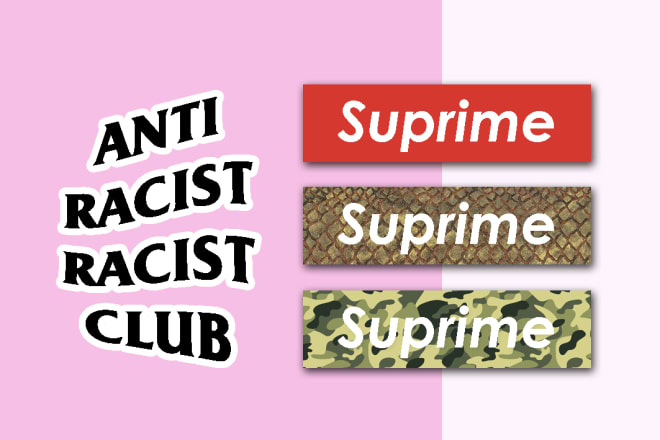 I will make 5 custom supreme, anti social social club logo fast