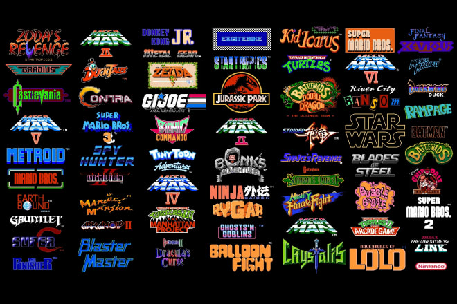 I will make arcade, retro 8 bit old vintage classic 80s 90s logo