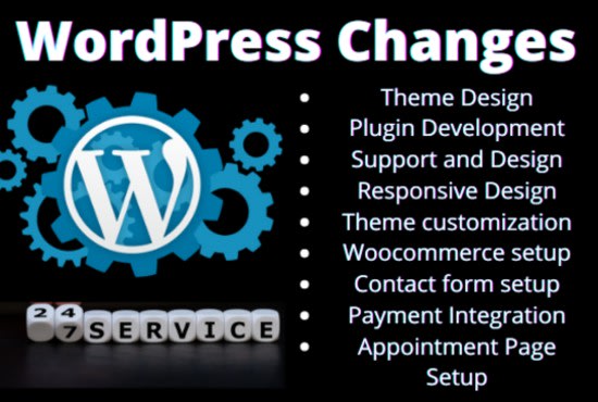 I will make changes in wordpress website within 24 hours