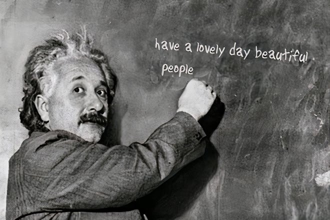 I will make einstein send sweet short message you want on his board
