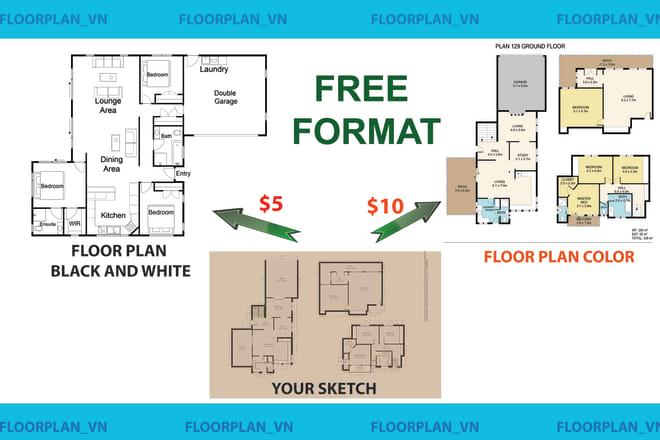 I will make floor plan for real estate agent
