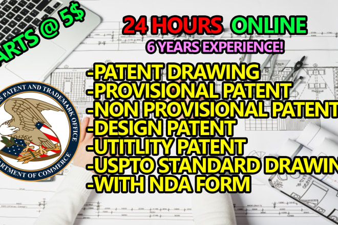 I will make patent drawings as per uspto fast