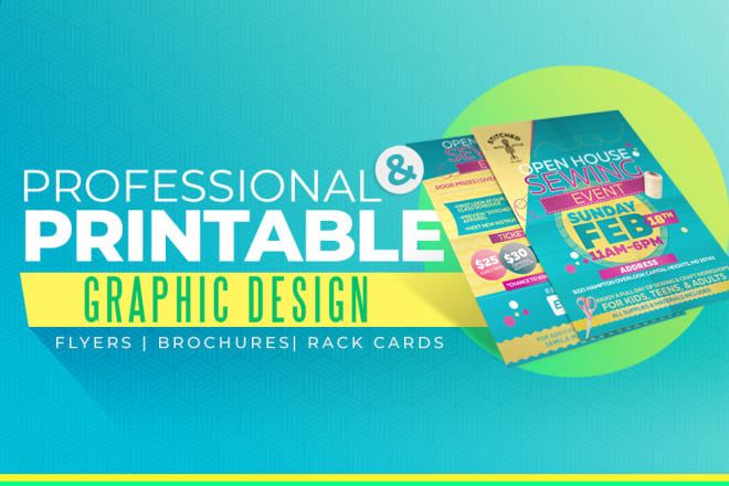 I will make printable graphic design for your business