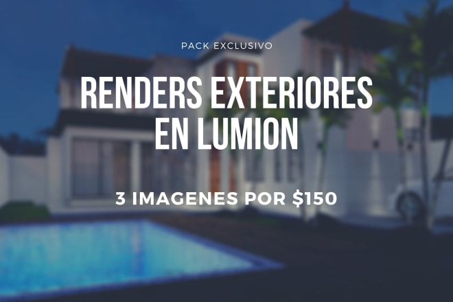 I will make renders architectural images on lumion