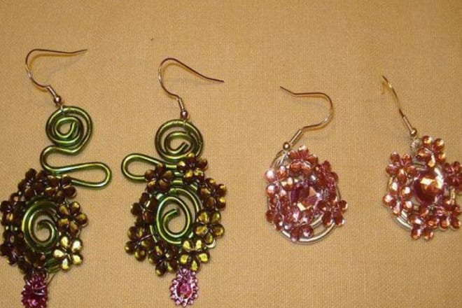 I will make you a unique wire jewelry ring earring necklace or something else and you can see it on facebook