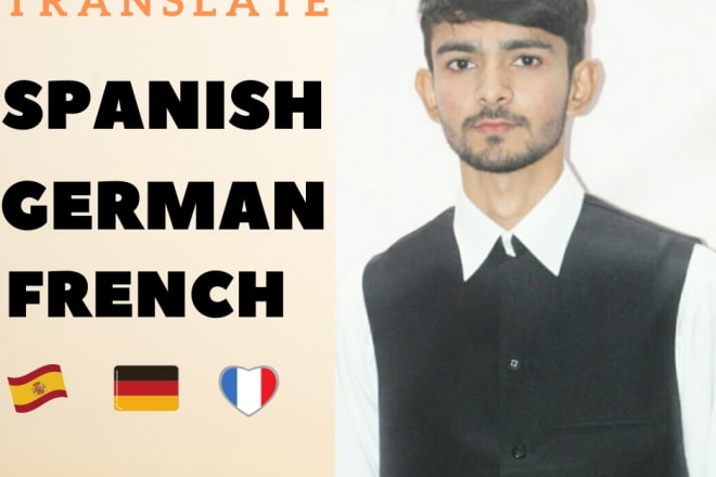 I will manually translate spanish german and french