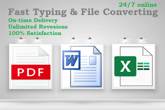 I will pdf, scan pdf to word, excel or CSV manually typing and convert