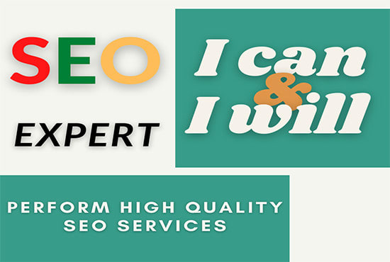 I will perform search engine optimization services as an SEO expert