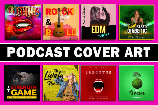 I will podcast cover art,podcast logo,podcast cover design,artwork