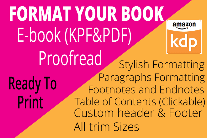 I will professionally proofread and edit your ebook ready to print
