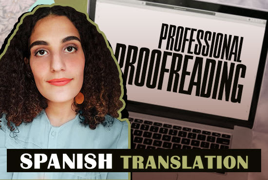 I will proofread your english spanish translation