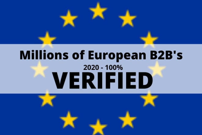 I will provide 2020 verified europe b2b database