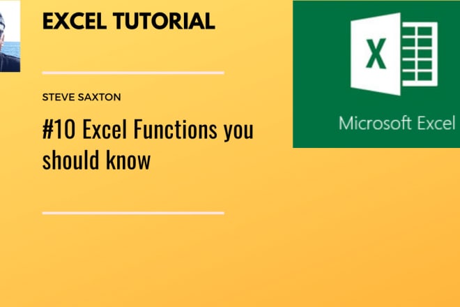 I will provide a short 60 min session in microsoft excel