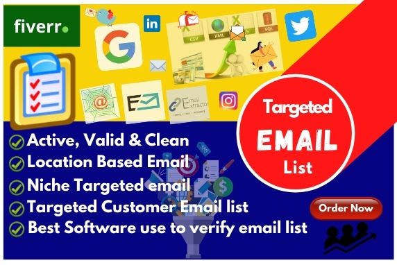 I will provide a verified niche targeted email list for you