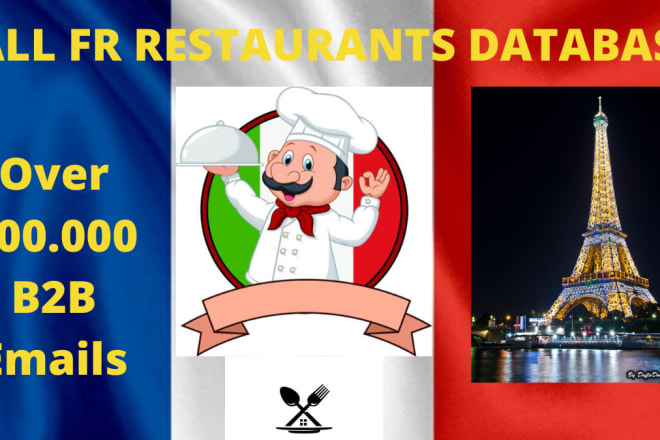 I will provide b2b french restaurants all emails database