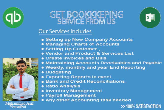 I will provide bookkeeping services in quickbooks online