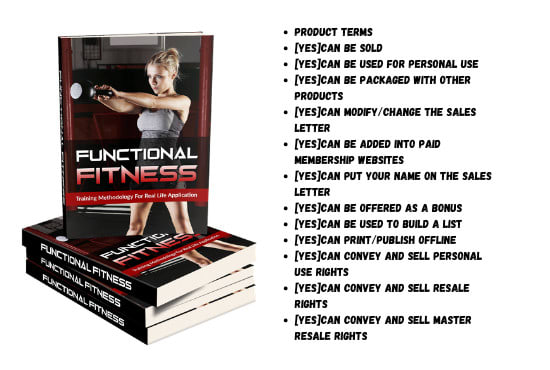 I will provide functional fitness ebook with resale rights