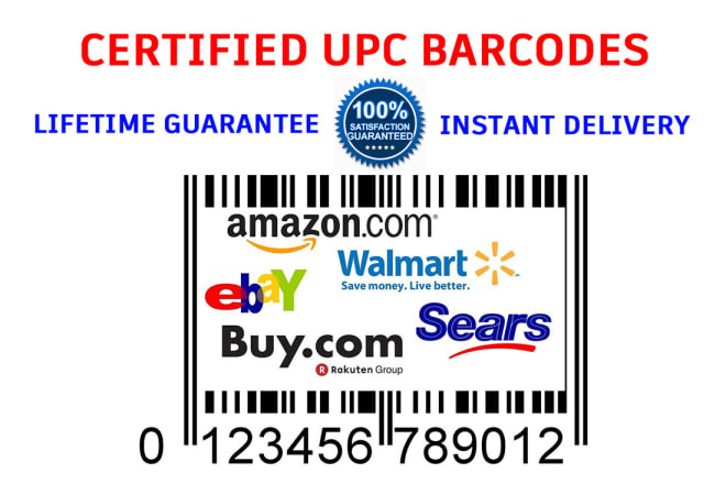 I will provide upc barcode numbers for your online and retail stores