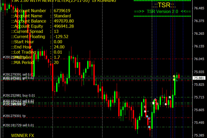 I will provide you tsr trend scalping robot 2020 with news filter