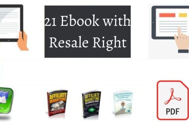 I will provide you with 21 ebooks with resale rights