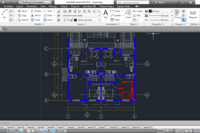 I will re draw a 2d architectural plan with autocad