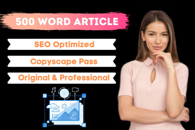 I will research and write 500 word article copyscape pass