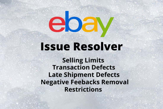 I will resolve your ebay seller account issues