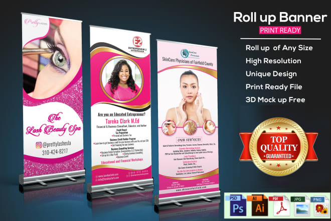 I will retractable and roll up banner