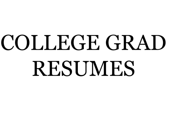 I will revise your new college grad resume