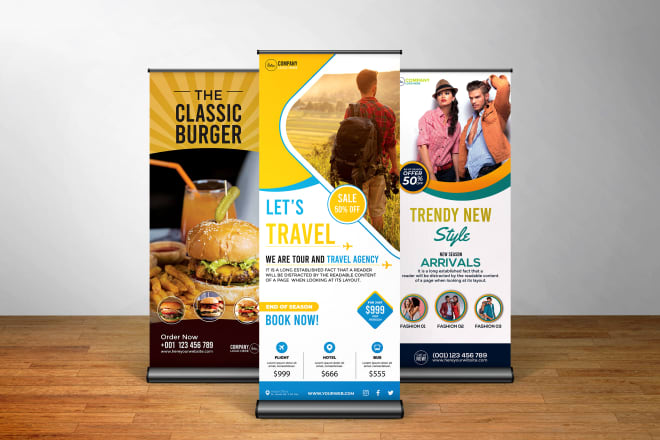 I will roll up banner design