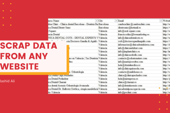I will scrap data from any website