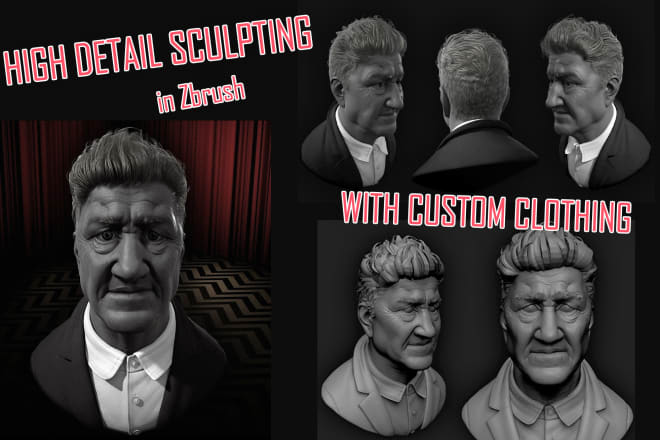 I will sculpt any bust or figure in zbrush for 3d printing