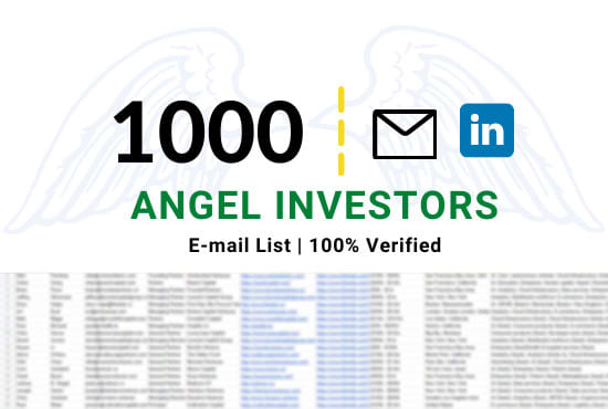 I will send 1k USA and europe angel investors valid email list with linkedin