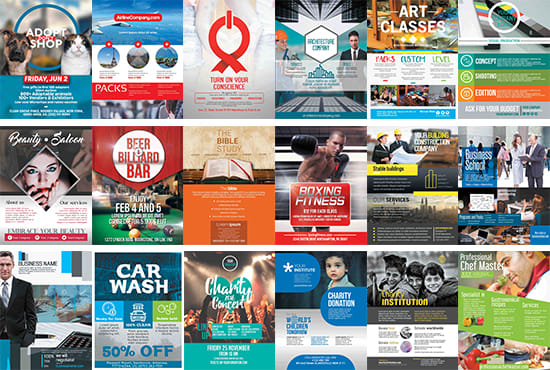 I will send 70 flyer templates in powerpoint and photoshop format