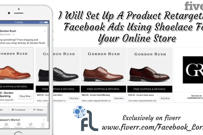 I will set up a product retargeting facebook ad using shoelace