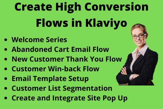 I will setup high conversion email flows in klaviyo