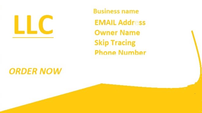 I will skip trace llc companies for owner name, email, phone numbers