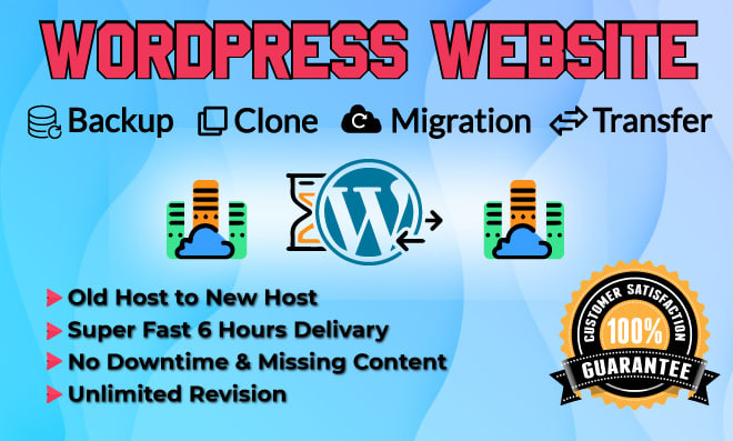 I will transfer, clone, backup, or migrate wordpress website and fix bugs issues