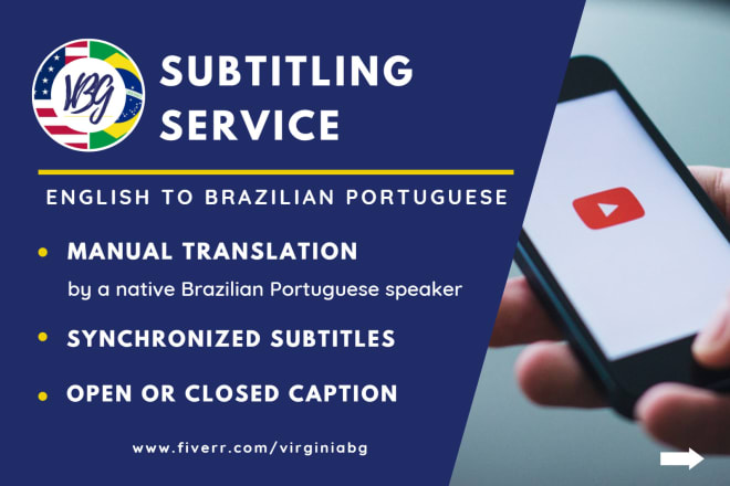 I will translate and add brazilian portuguese subtitles to your videos