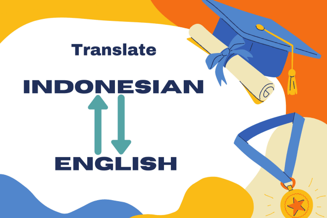 I will translate from indonesian to english, vice versa, less than 24 hours