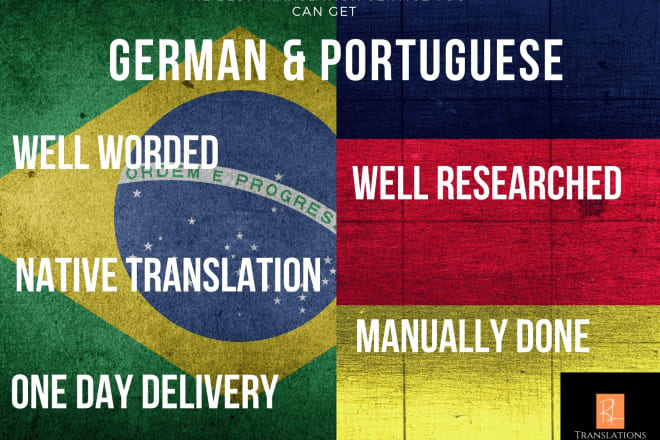 I will translate manually from german to portuguese