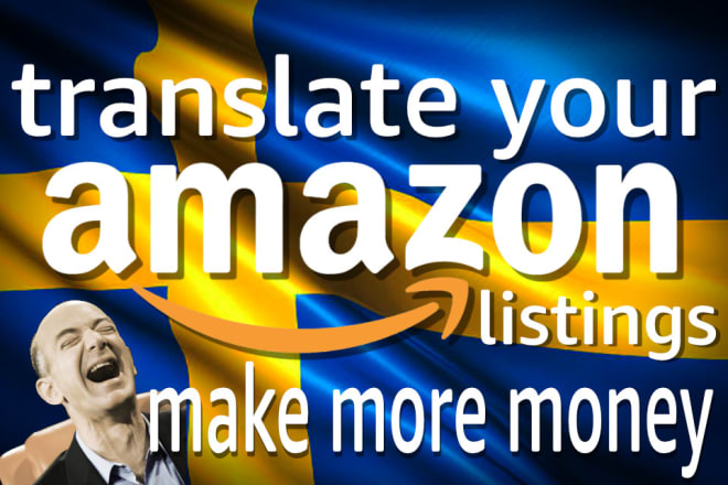 I will translate your amazon listing for the swedish market