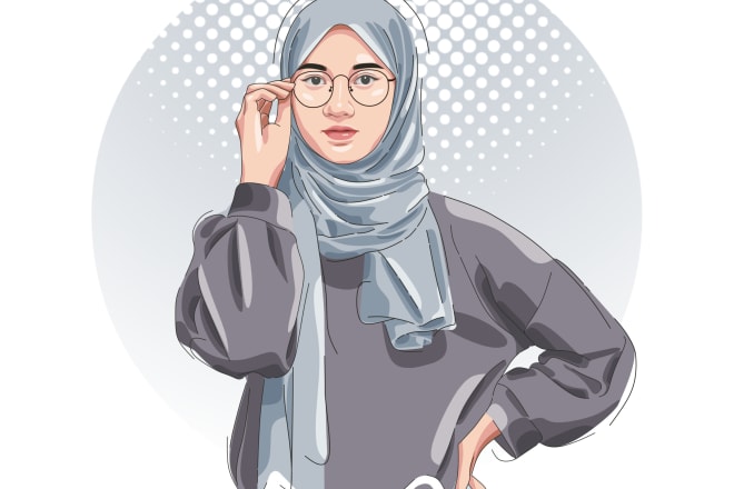 I will turn your photo into a simple and cute vector art