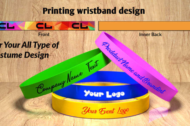 I will wristband design for your company