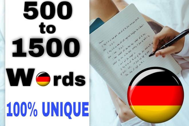 I will write a perfect 500 to 1000 words german deutsch text article or unique blog