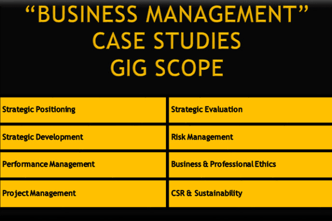 I will write business management case studies