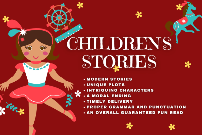 I will write fun children story children stories kids stories children story book