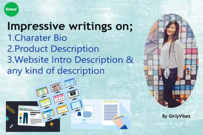 I will write impressive website contents for any product or service